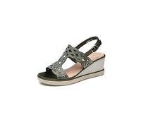 IVACHY Women’s Rhinestone Glitter Wedge Sandals, Sparkling Slingback Buckle Strap Open Toe Platform Summer Dress Shoes party wedding bridal ladies