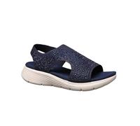 IVACHY Women's Sparkly Slingback Comfort Sandals with Rhinestones & Cushioned Sole in Dark Blue | Size: 7.5 IVACHY Dark Blue 7.5
