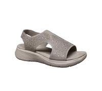 IVACHY Women’s Sparkly Slingback Comfort Sandals - Lightweight Rhinestone Stretch Knit Summer Shoes with Cushioned Sole | Breathable Walking Sandals for Casual, Travel, Holiday & Everyday Wear