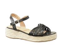 IVACHY Women's Braided Wedge Sandals - Espadrille Platform- Comfortable 4cm Heel, Adjustable Buckle Closure - Available in UK Sizes 3-7.5