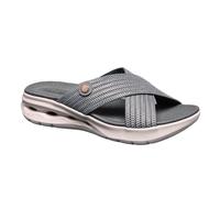 IVACHY Women's Comfort Criss-Cross Slide-On Sandals - Stylish Ease for Every Step- Available UK Size 3 to 7.5 UK Grey