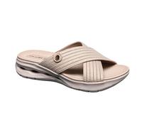 IVACHY Women's Comfort Criss-Cross Slide-On Sandals - Stylish Ease for Every Step- Available UK Size 3 to 7.5 UK Beige