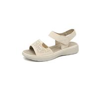 IVACHY Women's Comfort Cushioned Sandals Ladies Summer Walking Shoes Breathable Flats with Adjustable Strap Lightweight Casual Footwear for Holiday Beach Daily Wear