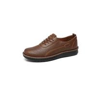IVACHY Women's Comfort Breathable Perforated Lace Up Casual Shoes in Camel | Size: 7.5 IVACHY Camel 7.5