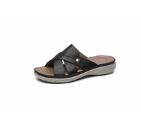 IVACHY Women's Cross Strap Cushioned Ultra Soft Mule Slides Sandals in Black | Size: 6 IVACHY Black 6