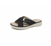 IVACHY Women's Cross Strap with Decorative Buckle Mule Slippers Slide Sandals in Black | Size: 3 IVACHY Black 3