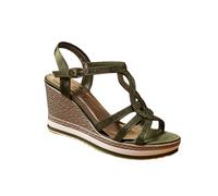 IVACHY Women's Crystal Sparkling Shine Espadrille Style Platform Wedge Sandals in Green | Size: 7 IVACHY Green 7