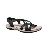 Elastic String Cushioned Sandals - Lightweight Platform Sandals IVACHY Black 6