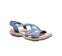 Elastic String Cushioned Sandals - Lightweight Platform Sandals IVACHY Blue 7.5