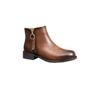 IVACHY Womens Ankle Boots Fashion Mock Croc Zip Closure Almond toe Shoes Size UK