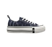 Fashionable Platform Canvas Sneakers Classic Casual Thick-Soled Shoes IVACHY Dark Navy 3