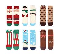 IVACHY Women's Festive Xmas slipper socks non slip socks with grip cozy causual