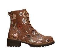 IVACHY Women’s Floral Lace-Up Ankle Boots with Side Zip - Stylish Printed Combat Boots for Casual Everyday Wear- Size 4-7.5