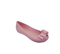 IVACHY Womens Jelly Ballet Shoes, Bow Details Slip-On Flats, Comfy Ladies Casual Wear Every-Day Closed Toe Ballerina Pumps Pink