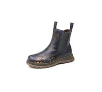 IVACHY Women's Metallic Chelsea Ankle Boots Round Toe Chunky Sole | Chunky platform-style sole creates a contemporary Chelsea boot profile for city and weekend wear