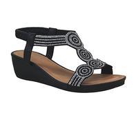 IVACHY Womens Sandal Ladies Crystal Sparkling Shine Wedge Heel cushioning Shoes