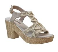 IVACHY Womens Shoes Summer Braided Strappy Beaded Espadrille Wedge Heels Sandals cushioning