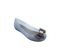 IVACHY Womens Jelly Ballet Shoes, Bow Details Slip-On Flats, Comfy Ladies Casual Wear Every-Day Closed Toe Ballerina Pumps Blue