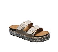 IVACHY Women's Slip-On Open Toe Espadrille Slide Platform Sandals Strappy Floral