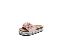 IVACHY Women's Slip-On Open Toe Espadrille Slide Platform Sandals Strappy Floral