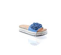 IVACHY Women's Slip-On Open Toe Espadrille Slide Platform Sandals Strappy Floral