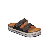 IVACHY Women's Slip-On Open Toe Espadrille Slide Platform Sandals Strappy Floral