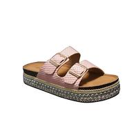 IVACHY Women's Slip-On Open Toe Espadrille Slide Platform Sandals Strappy Floral