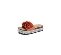 IVACHY Women's Slip-On Open Toe Espadrille Slide Platform Sandals Strappy Floral