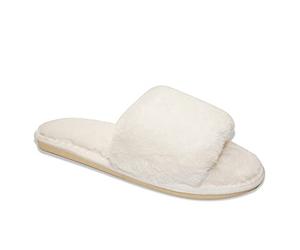 IVACHY Womens Slipper Ladies fluffy fur Slip-On Cushion Open Toe Memory Foam House Cute Comfy Flat Cosy House Shoes