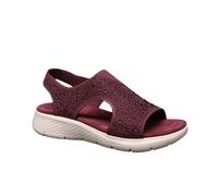 Sparkly Slingback Comfort Sandals with Rhinestones and Cushioned Sole IVACHY Red 5