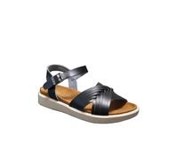 IVACHY Women's Summer Comfy Wide fit Everyday Relaxing Causal Ankle-Strap Stripes Simple Slingback Flat Sandals Size UK