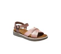 IVACHY Women's Summer Comfy Wide fit Everyday Relaxing Causal Ankle-Strap Stripes Simple Slingback Flat Sandals Size UK