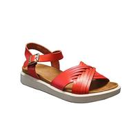 IVACHY Women's Summer Comfy Wide fit Everyday Relaxing Causal Ankle-Strap Stripes Simple Slingback Flat Sandals Size UK