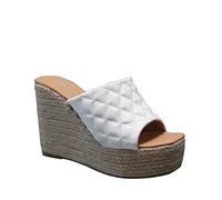 IVACHY Women's Summer Open Toe Espadrille Sandals with Woven Platform Wedge Heels