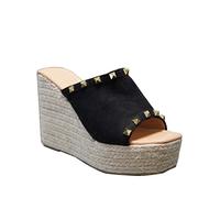 IVACHY Women's Summer Open Toe Espadrille Sandals with Woven Platform Wedge Heels