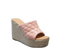 IVACHY Women's Summer Open Toe Espadrille Sandals with Woven Platform Wedge Heels