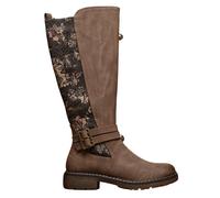 IVACHY Women’s Tall Boots with Buckle & Lace Back - Stylish Knee High Winter Boots with Side Zip, Non-Slip Sole, Comfortable Fashion Boots for Cold Weather