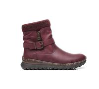 IVACHY Women's Warm Lining Ankle Boots - Cozy insulated winter boots in Wine | Size: 5