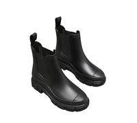 IVACHY Women's Waterproof Rain Boots Wellingtons Boots - Chelsea Boots in Black | Size: 4
