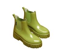 IVACHY Women's Waterproof Rain Boots Wellingtons Boots - Chelsea Boots in Bright Green | Size: 5