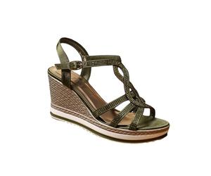 IVACHY Womens Wedge Ladies Crystal Sparkling Sandal Shine Espadrille Platform Shoes Size UK