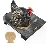 IVAHOU Roll Away Nesting Box for Chicken Coop with 3 Coconut Fiber Nesting Pads,Hen House Accessories,Black (1Pack)