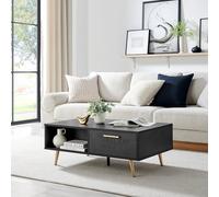 Ivala Black & Copper Effect Storage Coffee Table FurnitureboxUK Black One Size