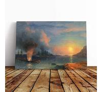 Ivan Aivazovsky Naval Canvas Print | Gallery Wrapped 30mm Frame Wall Art | 20x14 inches | Ready to Hang | Modern Picture | Living Room Bedroom Lounge Office
