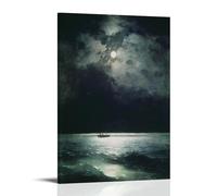 Ivan Aivazovsky Painter Work(The Black Sea at Night)poster Room Aesthetic Print Art Wall Painting Canvas Gifts Modern Bedroom Decor 12x18inch(30x45cm)