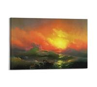 Ivan Aivazovsky Painter Works《The Ninth Wave》posters Canvas Printed Poster Picture Print Canvas Wall Paint Arts Decor Modern Home 08x12inch(20x30cm)