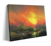 Ivan Aivazovsky Works《The Ninth Wave (2)》Printing Posters Family Aesthetic Wall Hanging Art Printed Photo Paint for Bedroom Decoration 24x36inch(60x90cm)