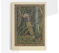 Ivan Bilibin Baba Yaga (Vasilisa the Beautiful) | Antique Painting, Old Vintage Print, Fine Wall Art Poster, Home Decor Artwork Picture Fairy Tale Illustration, Slavic Folklore