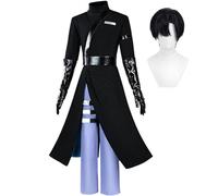 Ivan Cosplay Costume Ivan Cosplay Wig Ivan Jumpsuit Anime Uniform Black Men Uniform Purple Pants Full Set, Anime Role Play Outfits Halloween Clothes Christmas Carnival Party for Birthday Gift Fans