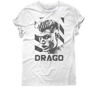 Ivan Drago T-Shirt Rocky Retro Boxing Boxer MMA Gym Unisex Gift Tee (UK, Alpha, L, Regular, Regular, Standard, White)